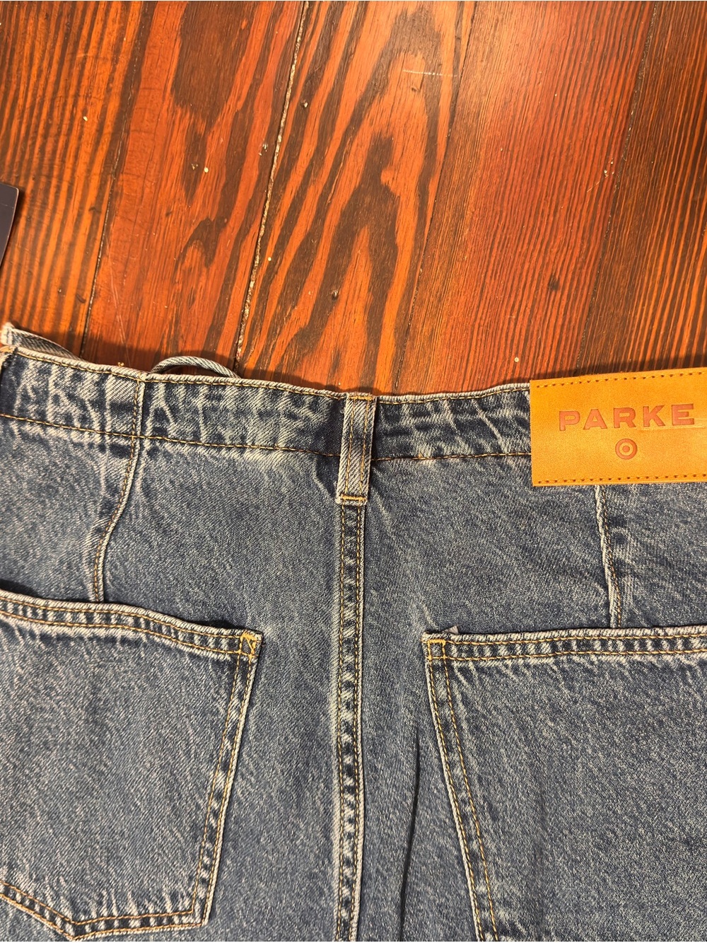 PARKE - Women's Mid-Rise Drawstring Baggy Jeans - Parke ME Medium Wash 4 NWT - Picture 7 of 7